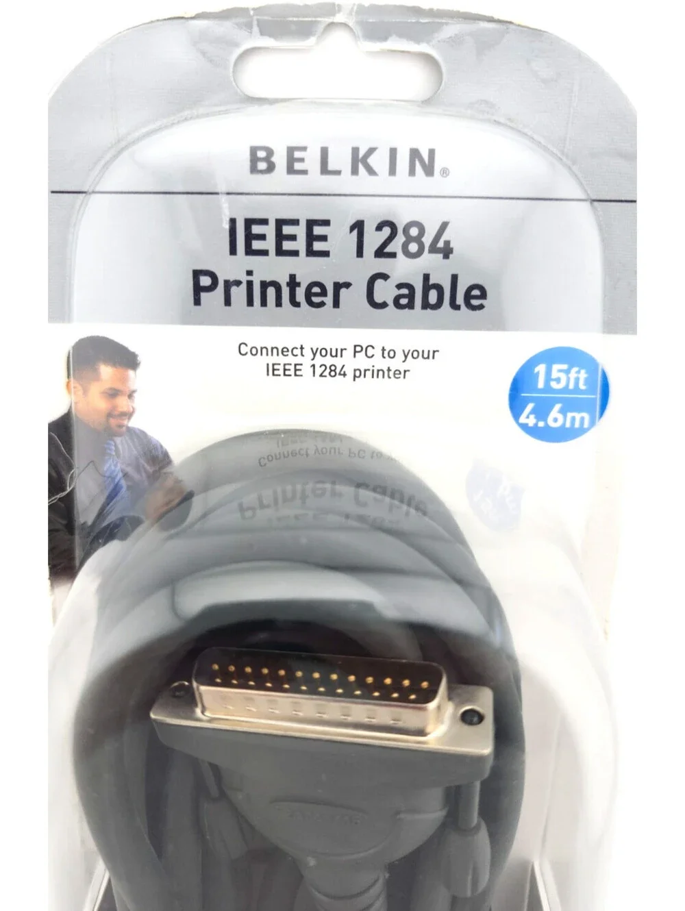 Belkin IEEE 1284 Parallel Printer Cable – DB25 Male to Centronics 36 Male– 15 ft
